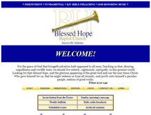Tablet Screenshot of blessedhopebaptistchurch.net